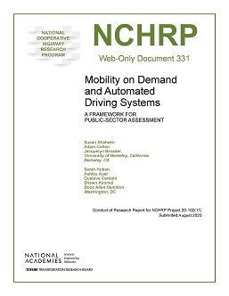 Mobility on Demand and Automated Driving Systems: A Framework for Public-Sector Assessment