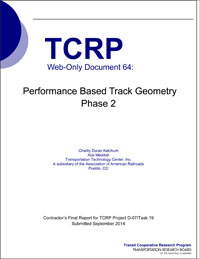 Performance Based Track Geometry Phase 2